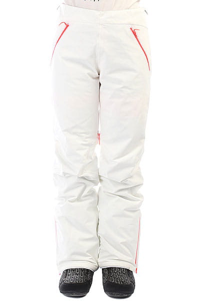 Женские сноубордические штаны ROXY Premiere белого цвета