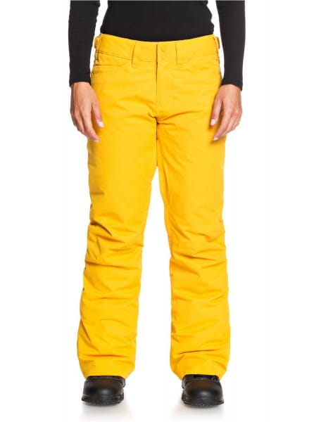 Женские сноубордические Штаны Roxy Backyard желтого цвета