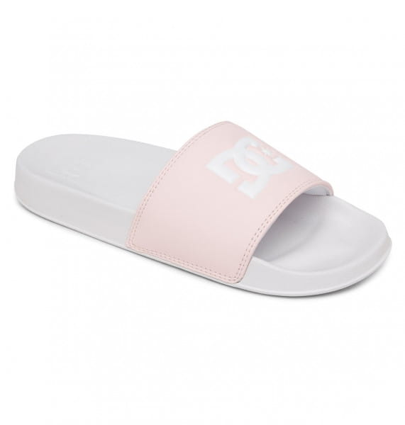 Женские Сланцы DC Slides Shoes. Цвет: белый,розовый
