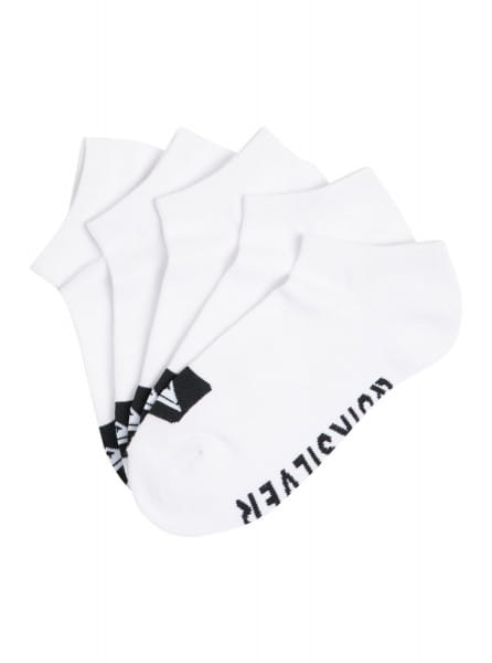 Короткие Носки Quiksilver 5 Pack (5 Пар) White белый  