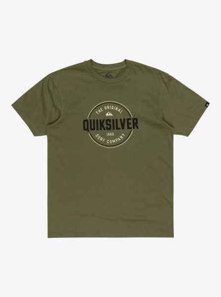 Мужская футболка Circle Up QUIKSILVER EQYZT07680, размер M, цвет four leaf clover - фото 1
