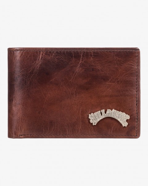 Складной кошелек Arch Leather Billabong EBYAA00107, размер 1SZ, цвет chocolate