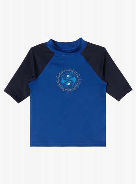 Детский рашгард с коротким рукавом Everyday (2-7 лет) QUIKSILVER AQKWR03027, размер 3, цвет blue/black