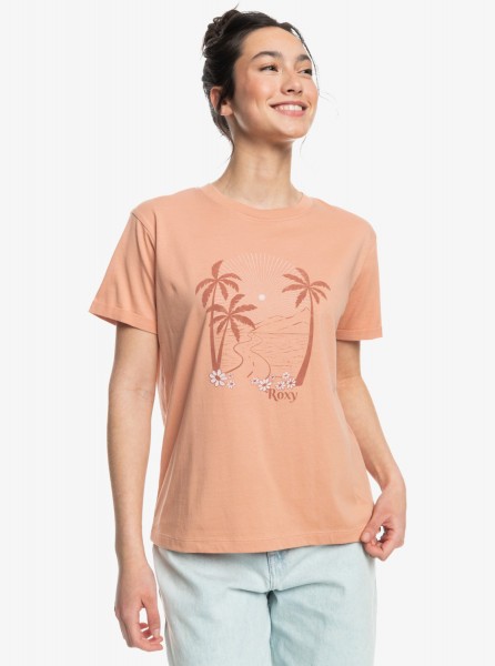 Свободная женская футболка Summer Fun Roxy ERJZT05701, размер L, цвет cafe creme