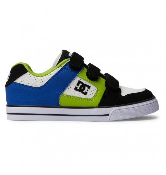 Детские кеды PURE V DC Shoes ADBS300376, размер 25, цвет black/blue/green
