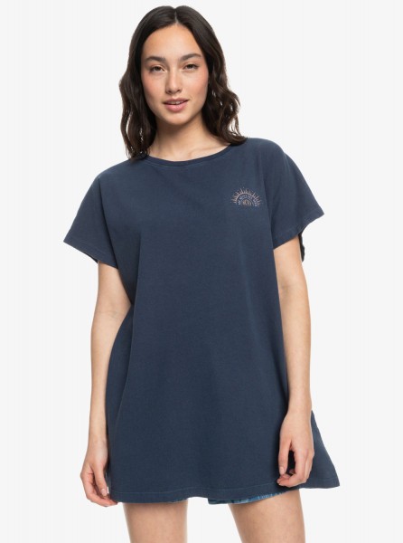 Женская футболка «оверсайз» Long Wave Roxy ERJZT05675, размер L, цвет mood indigo