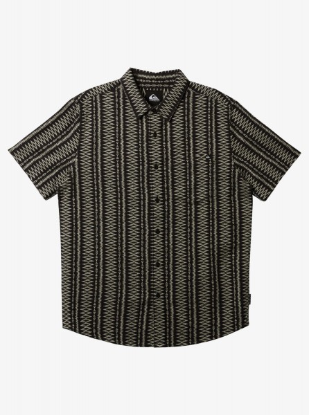 Мужская рубашка с коротким рукавом Vibrations QUIKSILVER AQYWT03330, размер S, цвет tarmac dobby jacquar