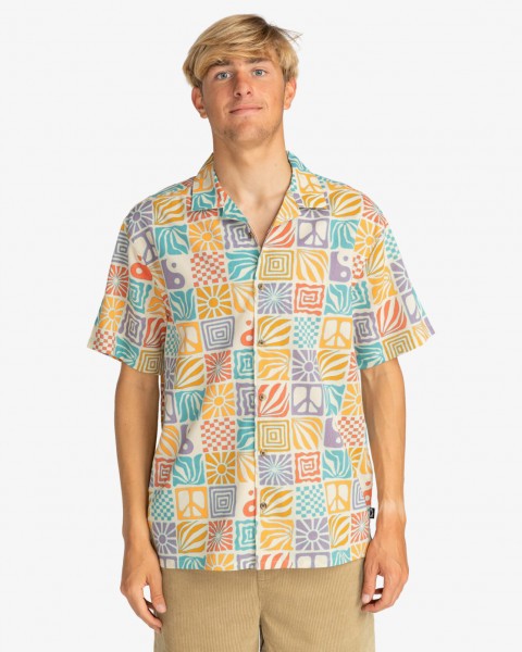 Мужская рубашка с коротким рукавом Sundays Vacay Billabong EBYWT03002, размер M, цвет multi