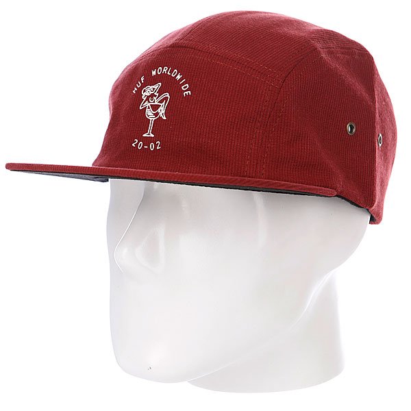 

Бейсболка пятипанелька Huf Wartini Volley Wine