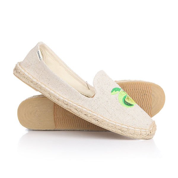 

Эспадрильи женские Soludos Smoking Slipper Embroidery Lime N Coconut Sand