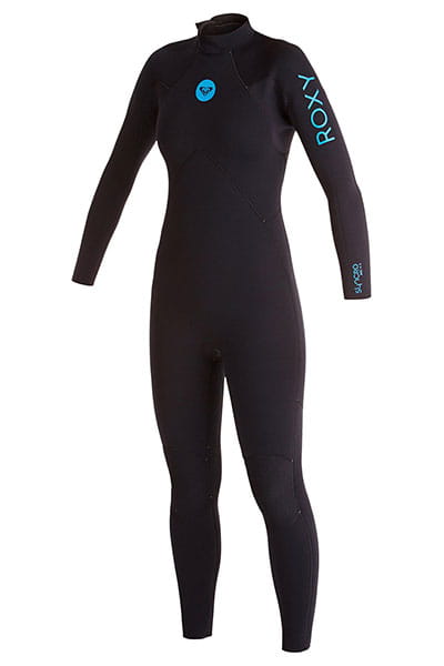 Женский гидрокостюм с длинным рукавом и молнией на спине 5/4/3mm Rental Series Roxy ERJW103042, размер 10, цвет черный