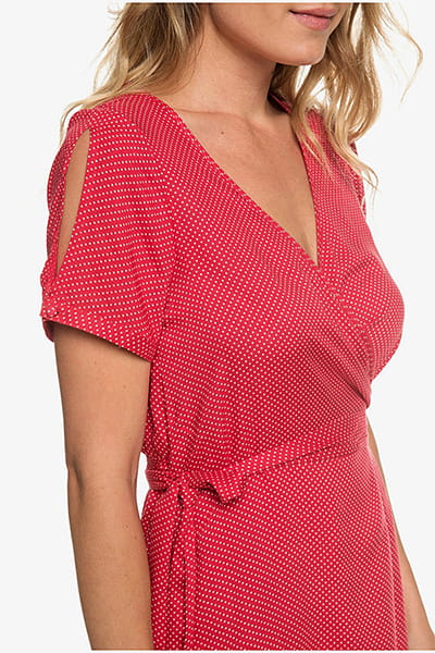 Женское платье с коротким рукавом Monument View Roxy ERJWD03249, размер XL, цвет красный - фото 5