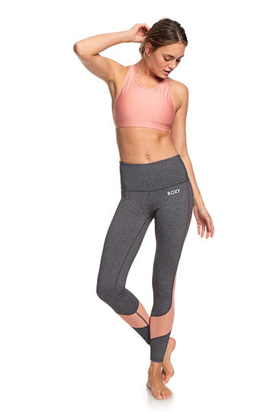 Женские леггинсы-капри для йоги Say You Say Me Roxy ERJNP03259, размер XS, цвет серый - фото 1