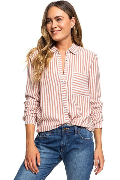 Женская рубашка с длинным рукавом Seaside Roxy ERJWT03308, размер XS, цвет белый - фото 3