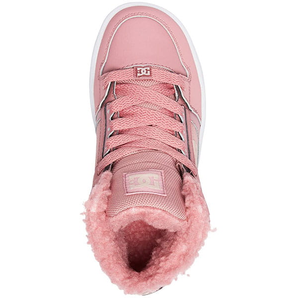 Детские Высокие Зимние Кеды кроссовки Для Девочек Pure Wnt DC Shoes ADGS100082, размер 39, цвет розовый - фото 3