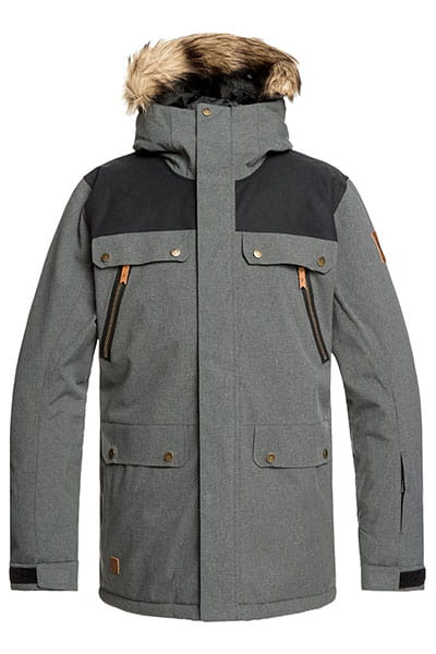 Мужская Сноубордическая Куртка Quiksilver Selector QUIKSILVER EQYTJ03226, размер S, цвет серый