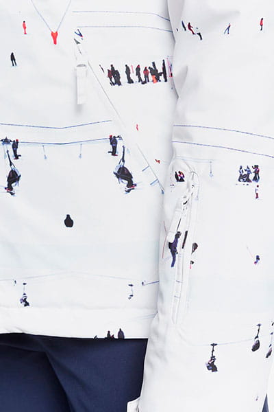 Женская сноубордическая куртка Jet Ski Roxy ERJTJ03205, размер M, цвет белый - фото 3