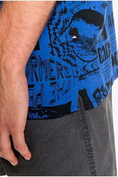 Мужская Рубашка С Коротким Рукавом Fluid Geo QUIKSILVER EQYWT03955, размер XL, цвет синий - фото 4