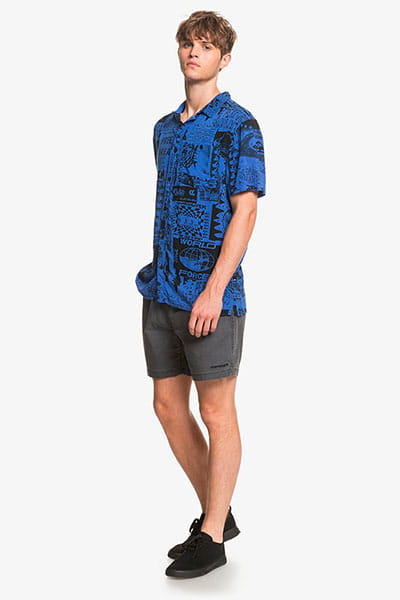Мужская Рубашка С Коротким Рукавом Fluid Geo QUIKSILVER EQYWT03955, размер XL, цвет синий - фото 5