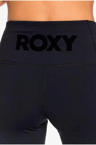 Женские фитнес-леггинсы с высокой талией Lonely Baby 7/8 Roxy ERJNP03280, размер XS, цвет черный - фото 5