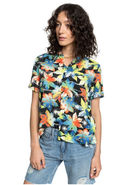 Женская Рубашка С Коротким Рукавом Quiksilver Womens QUIKSILVER EQWWT03028, размер M, цвет мультиколор