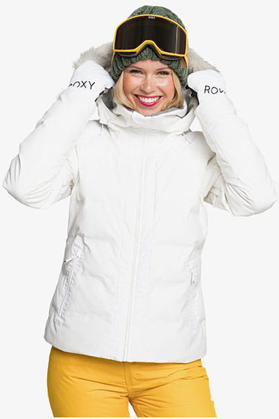 Женская сноубордическая куртка Clouded Roxy ERJTJ03284, размер L, цвет белый - фото 1