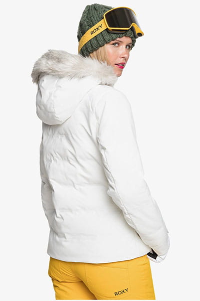 Женская сноубордическая куртка Clouded Roxy ERJTJ03284, размер L, цвет белый - фото 9