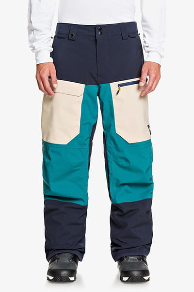 Мужские Сноубордические Штаны Travis Rice Stretch QUIKSILVER EQYTP03139, размер M, цвет бирюзовый
