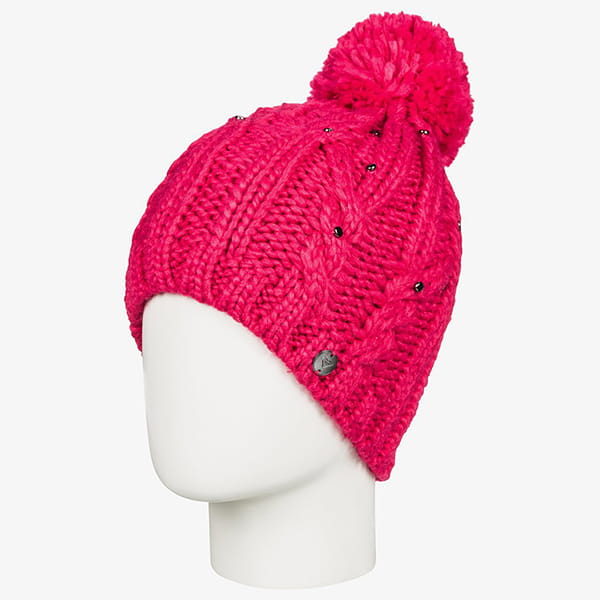 Женская шапка с помпоном Sundancing Roxy ERJHA03727, размер One Size, цвет розовый - фото 1