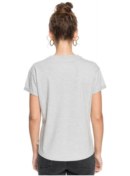 Женская футболка Epic Afternoon Roxy ERJZT05044, размер XS, цвет серый - фото 4