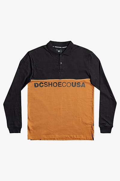 фото Мужская рубашка-поло с длинным рукавом dc grid block dc shoes