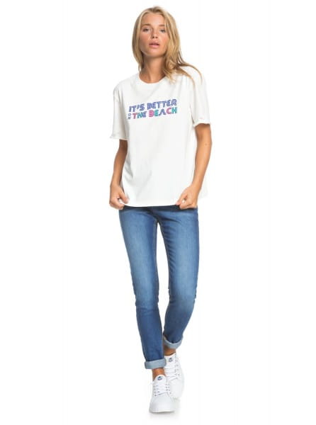 Женская футболка POP Surf Roxy ERJZT05066, размер XS, цвет белый - фото 4