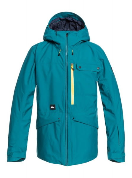 Мужская сноубордическая Куртка Quiksilver Snow SpinDye® QUIKSILVER EQYTJ03257, размер XL, цвет бирюзовый - фото 1