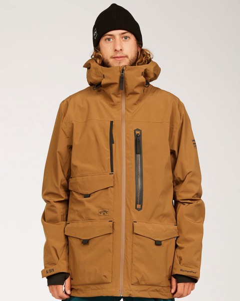 Водостойкая Мужская Куртка Adventure Division Prism Stx Billabong U6JM20-BIF0, размер S, цвет коричневый
