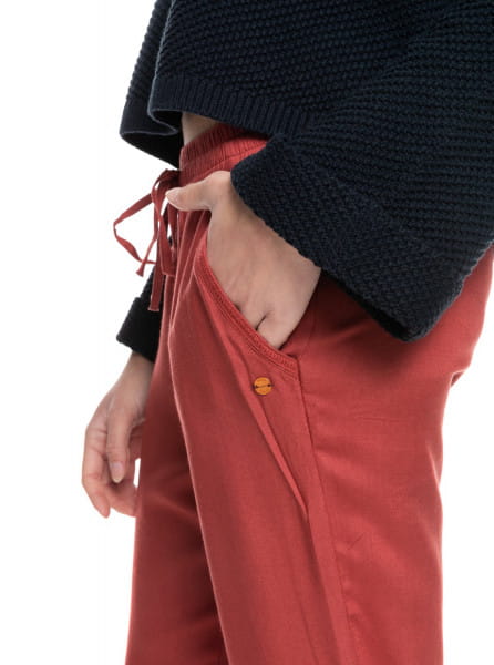 Женские брюки Bimini Roxy ERJNP03295, размер S, цвет бордовый - фото 4