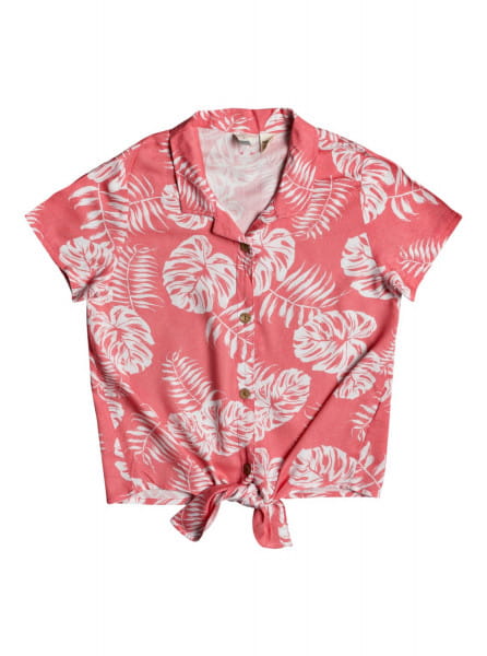 Детская рубашка с коротким рукавом Ring Ring 4-16 Roxy ERGWT03079, размер 12/L, цвет розовый - фото 3