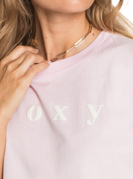 Женская футболка Epic Afternoon Word A Roxy ERJZT05151, размер XS, цвет розовый - фото 2