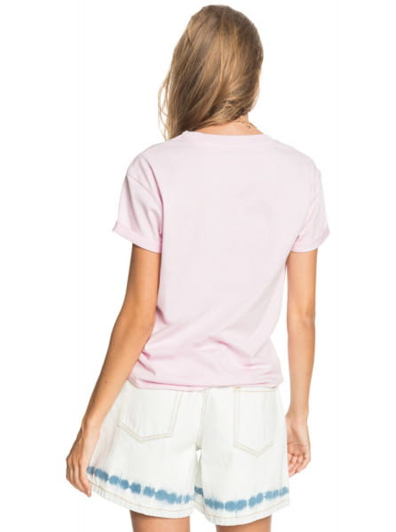 Женская футболка Epic Afternoon Word A Roxy ERJZT05151, размер XS, цвет розовый - фото 4