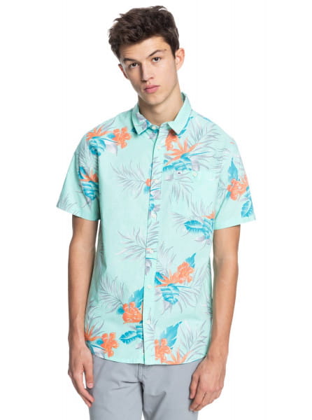 Мужская Рубашка С Коротким Рукавом Paradise Express QUIKSILVER EQYWT04133, размер S, цвет голубой - фото 1