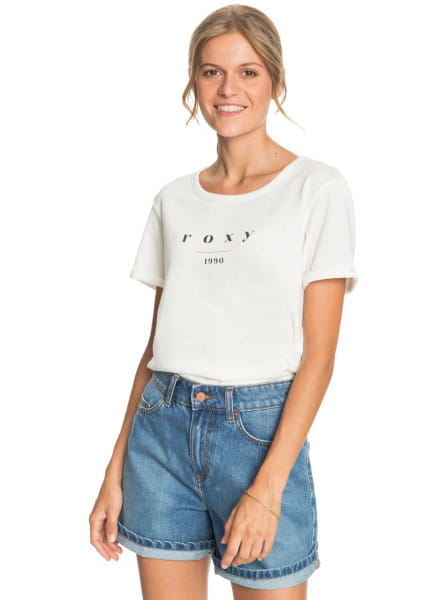 Женская футболка Oceanholic Roxy ERJZT05139, размер L, цвет белый - фото 1