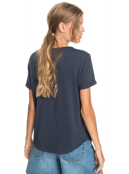Женская футболка Oceanholic Roxy ERJZT05139, размер S, цвет синий - фото 4