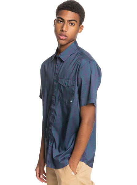 Мужская Рубашка С Коротким Рукавом Doldrums QUIKSILVER EQYWT04162, размер M, цвет синий - фото 2