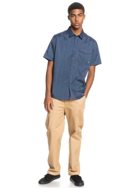 Мужская Рубашка С Коротким Рукавом Doldrums QUIKSILVER EQYWT04162, размер M, цвет синий - фото 4