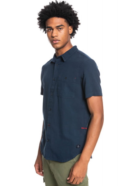Мужская Рубашка С Коротким Рукавом Time Box QUIKSILVER EQYWT04166, размер S, цвет синий - фото 4