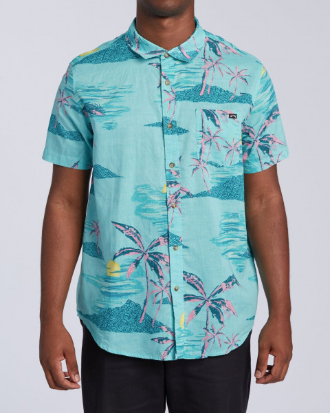 фото Мужская рубашка с коротким рукавом billabong sundays floral