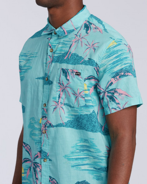фото Мужская рубашка с коротким рукавом billabong sundays floral