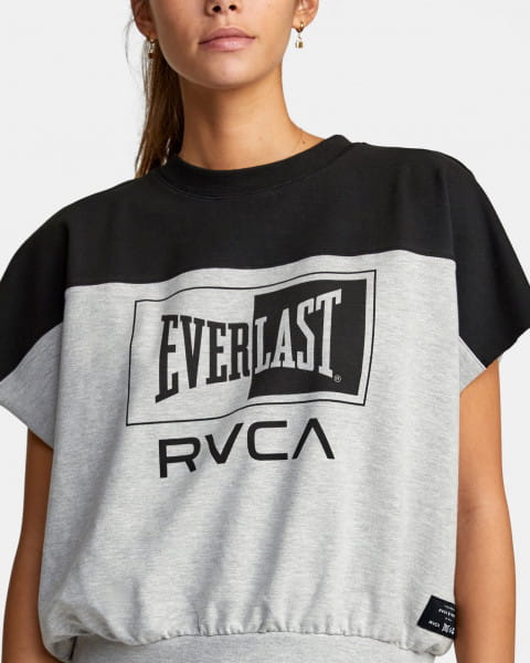 Женский Укороченный Топ Everlast X Rvca RVCA W4TPWB-RVP1, размер L, цвет серый - фото 3