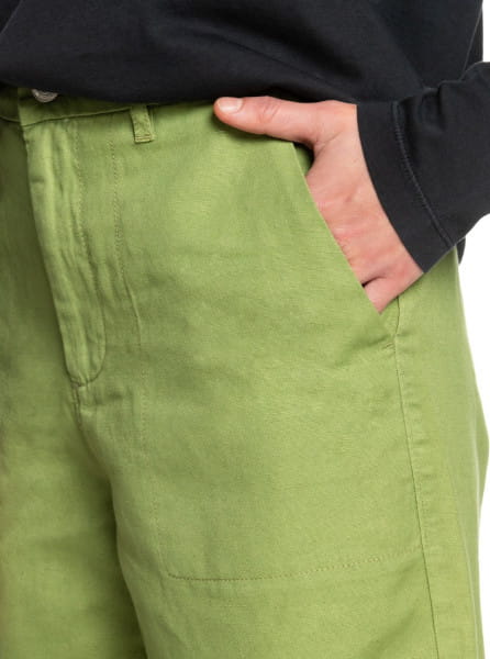 фото Женские укороченные брюки the linen quiksilver