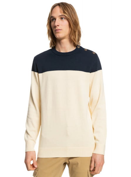 

Свитшот Quiksilver Marin For Men Parchment, Черный;бежевый, EQYSW03276