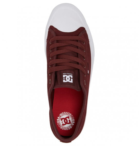 фото Скейтовые кеды кроссовки dc manual s burgundy dc shoes